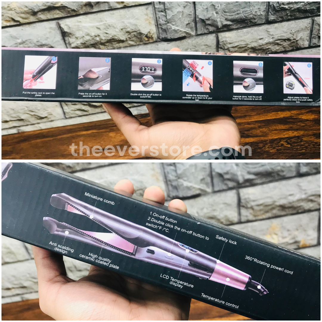 LDREAMAM 2 In 1 Hair Straightener And Curler With LCD Display | Imported